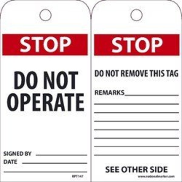 Nmc TAGS, STOP DO NOT OPERATE,  RPT147